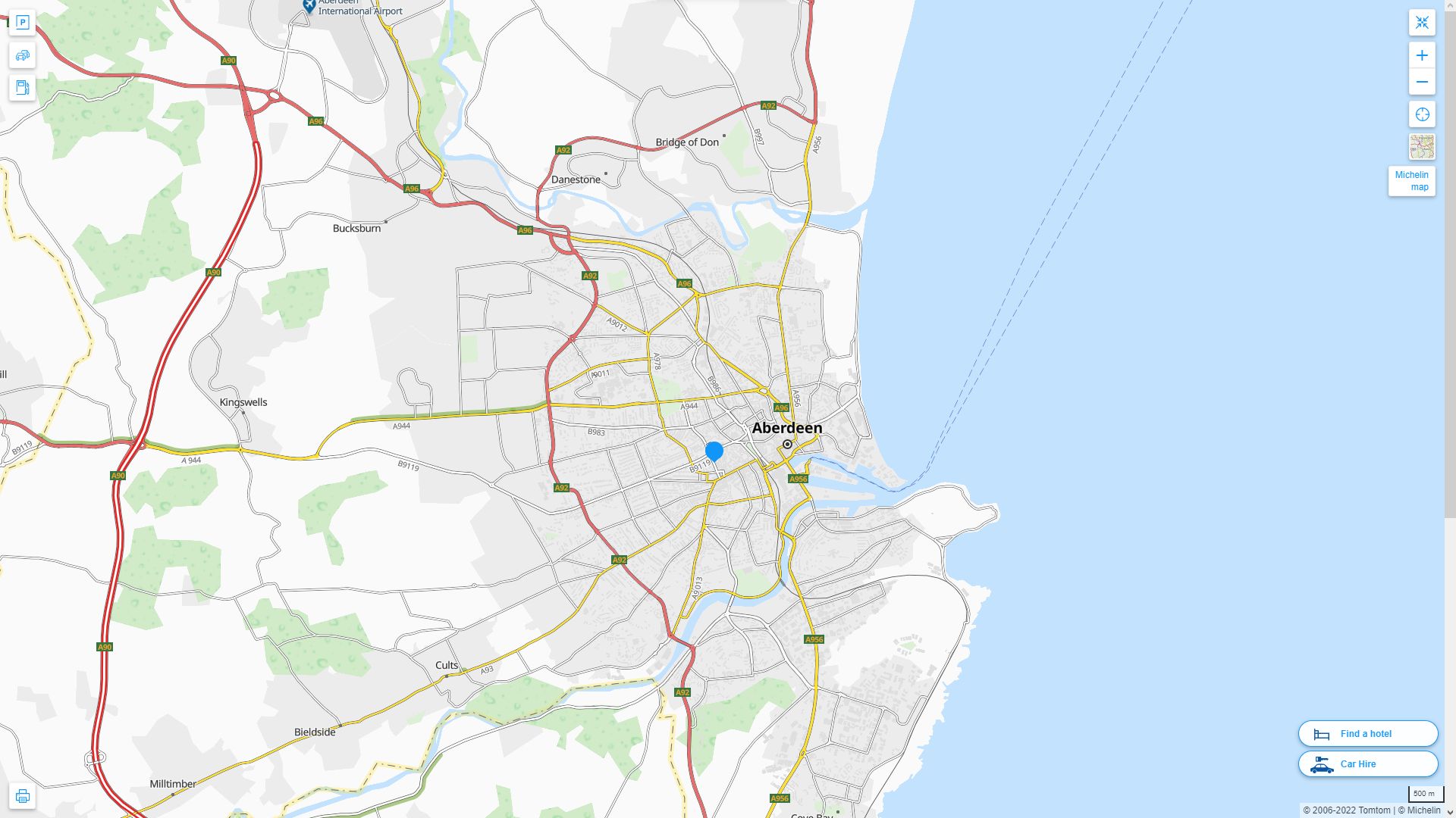 Aberdeen Highway and Road Map